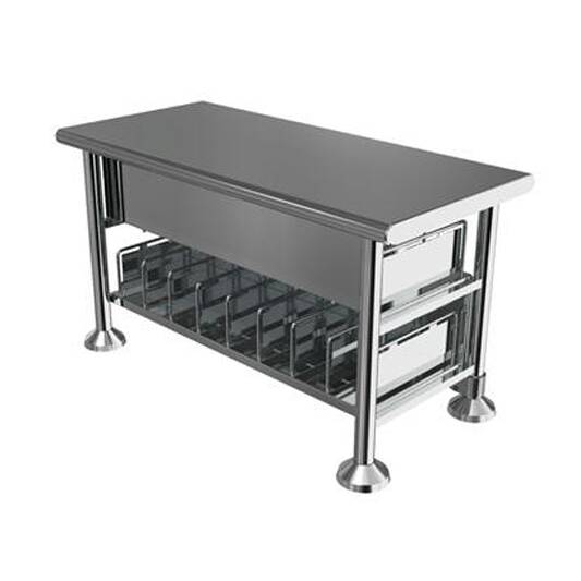 Cleanroom_bootie_store_bench-img3 ספסל עם אחסון ערדליים