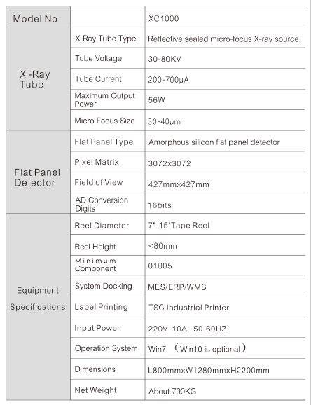 מפרט טכני XC1000 מפרט טכני XC1000