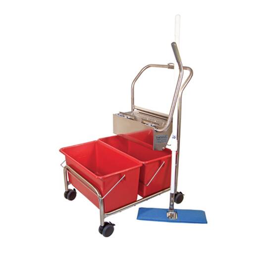 Cleanroom_2Bucket_mopping_trolly-main עגלת נקיון 2 דליים