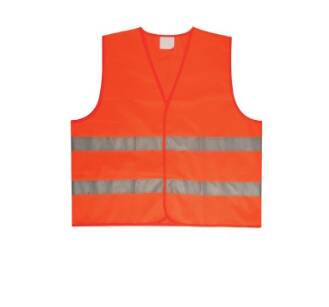 אפוד בטיחות כתום עם מחזירי אור