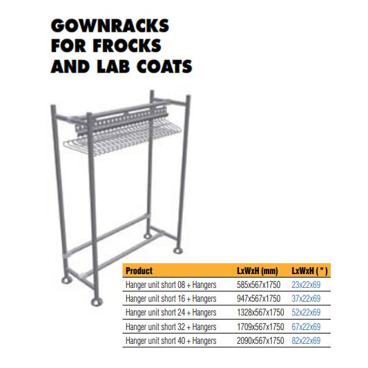 מתלה סרבלים וחלוקים (רצפתי) – תמונה 3